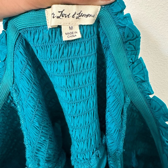 ~EUC~ FOR LOVE & LEMONS Ruched Off The Shoulder Blouse Top Size Medium - Picture 8 of 10